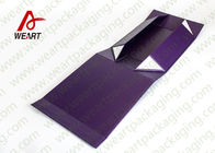 Single Cake Style Paper Kraft Boxes , Die Cut Handled Purple Wrapping Paper Gift Boxes